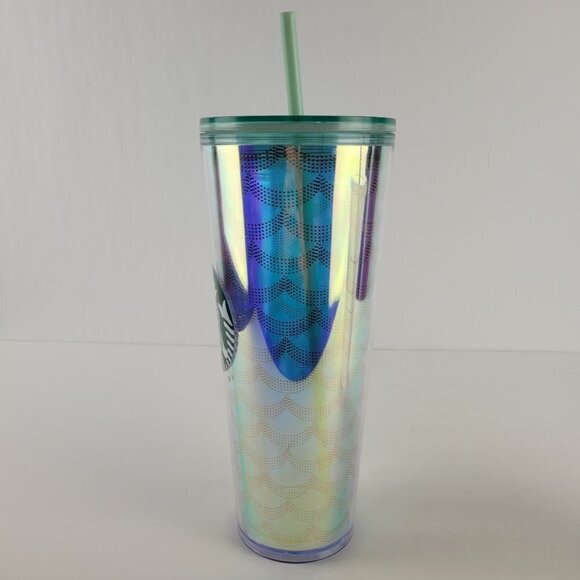 2019 Holiday Starbucks Mermaid Iridescent Scales/Reusable Cup Bundle Set of 2 - Picture 3 of 15